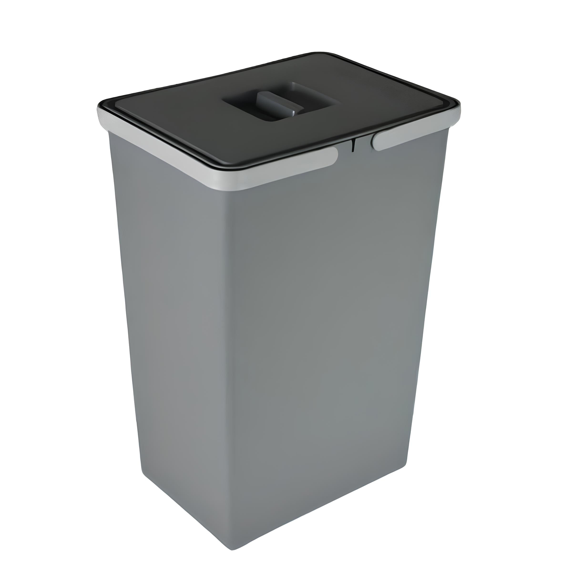 Lixeira Metropolis 24 Litros Cinza Zen 76201_0